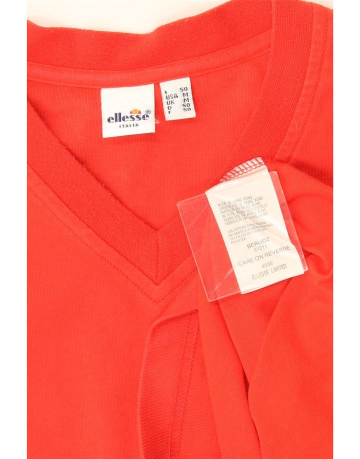 Ellesse Herren T-Shirt Top mittelrote Baumwolle