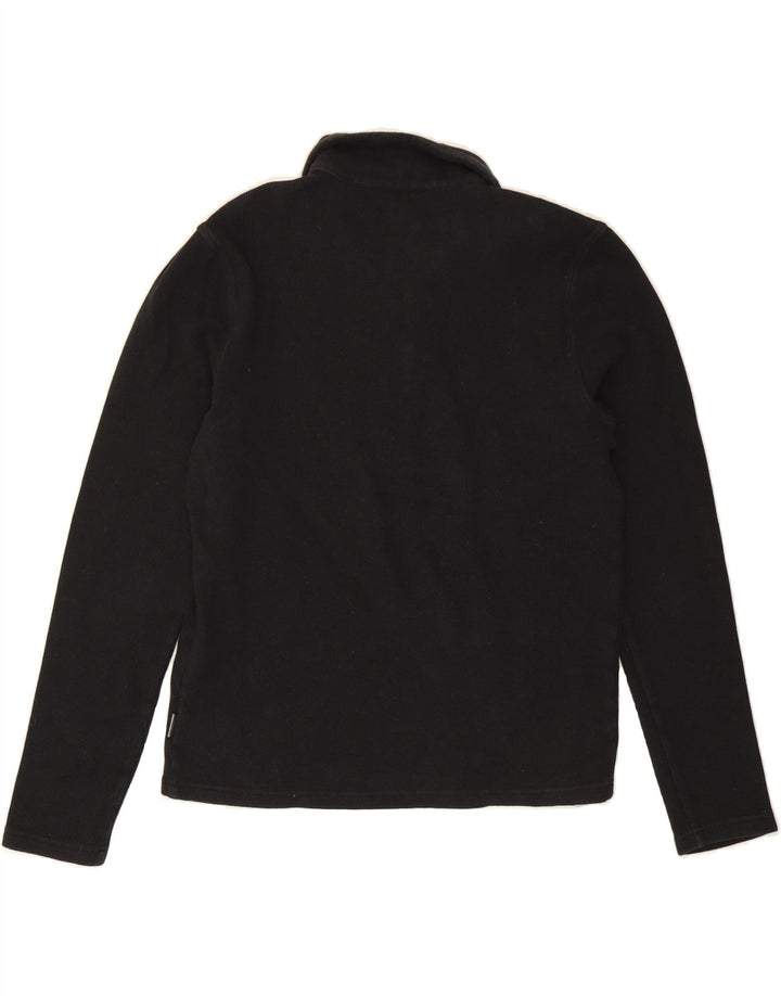 MICHAEL KORS Womens Button Neck Sweatshirt Jumper UK 14 Medium Black Vintage Michael Kors and Second-Hand Michael Kors from Messina Hembry 
