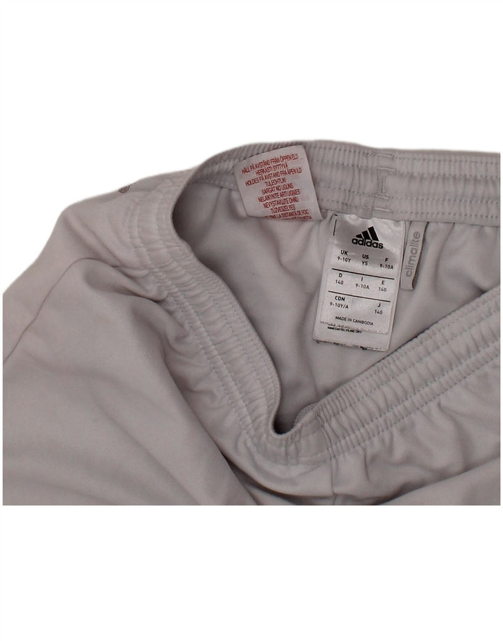ADIDAS Boys Climalite Sport Shorts 9-10 Years  White Polyester