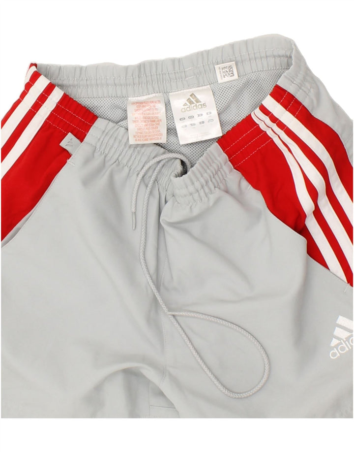 ADIDAS Boys Sport Shorts 9-10 Years Grey Colourblock Polyester Vintage Adidas and Second-Hand Adidas from Messina Hembry 