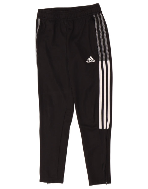 Adidas Boys Aeroready Tracksuit Trousers 9-10 Years Black Polyester