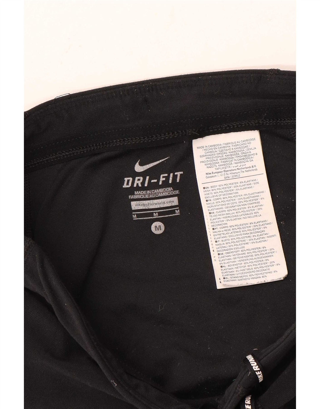 Nike Womens Dri Fit Leggings UK 14 Medium  Black Polyester
