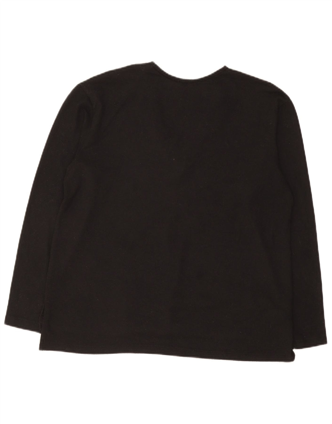 Zara Womens Top Long Sleeve UK 14 Medium Black Spotted Polyester