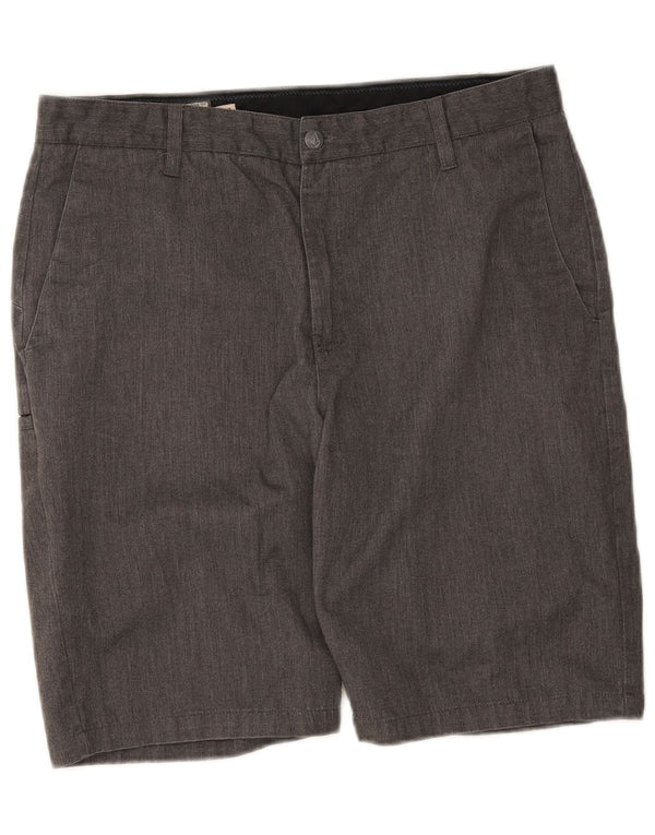 Volcom Mens Chino Shorts W34 Large Grey Flecked Cotton
