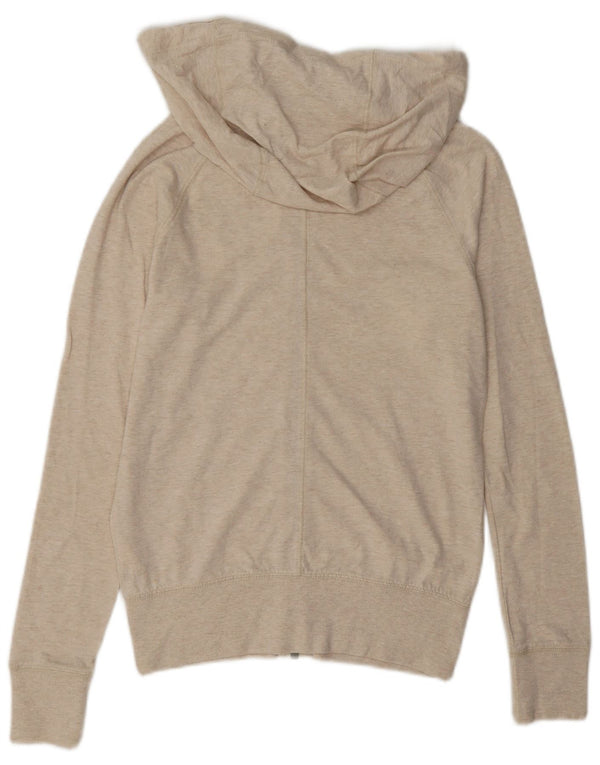 Nike Damen-Pullover mit übergroßem Reißverschluss und Kapuze, UK 6, XS, Beige, Baumwolle