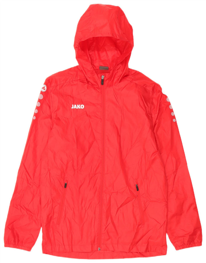 Jako Mens Graphic Hooded Rain Jacket UK 36 Pequeno Poliéster Vermelho