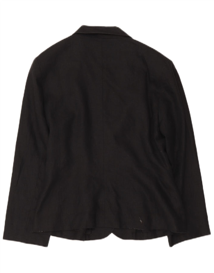 Inwear Dame 2 Button Blazer Jacket UK 14 Large Black Acetate