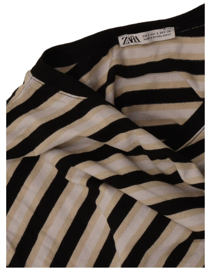 Zara Womens Oversized T-Shirt Top UK 10 Small Multicoloured Striped