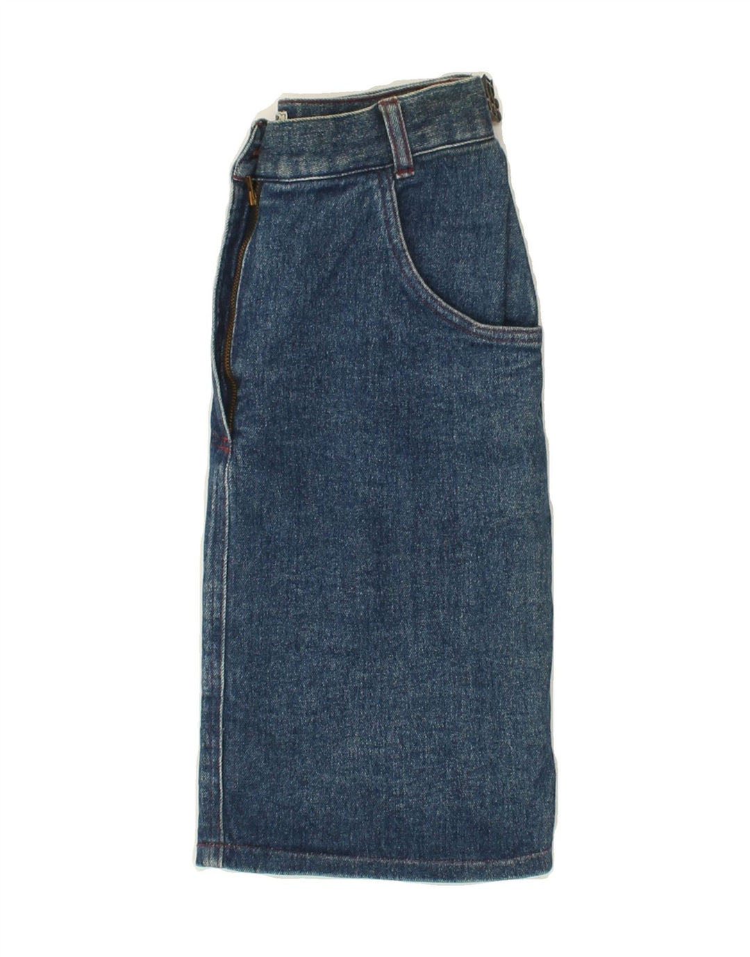 LE FULL Womens Denim Skirt IT 44 Medium W26 Blue Cotton Vintage Le Full and Second-Hand Le Full from Messina Hembry 