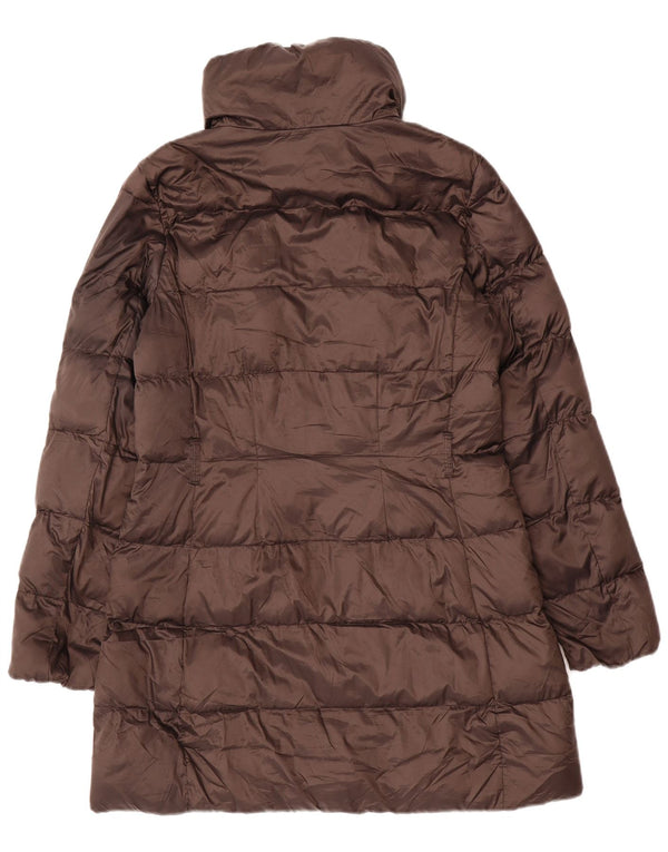 Massimo Dutti Abrigo Acolchado Mujer UK 44 Marrón Medio Poliamida