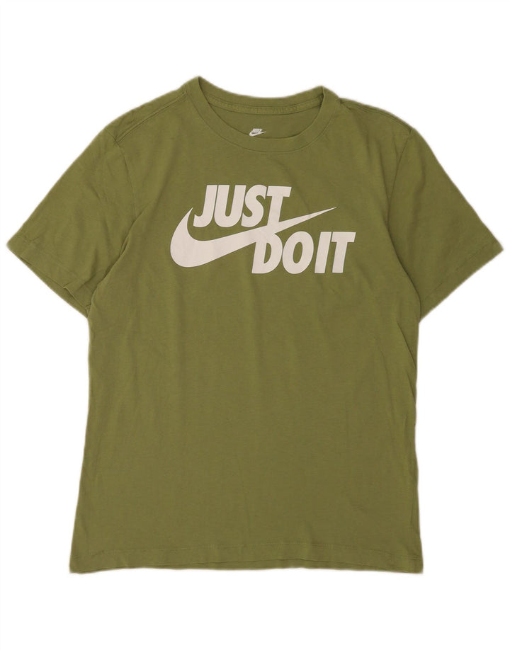Nike Mens Graphic T-Shirt Top Small Green Cotton