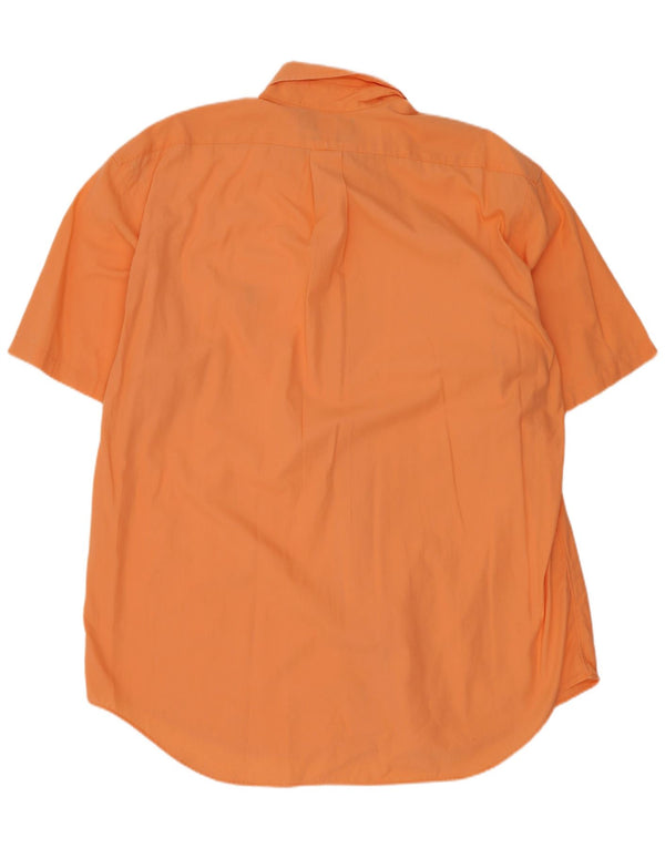 Ralph Lauren Camisa Blake de manga corta para hombre, ajuste relajado, algodón naranja grande