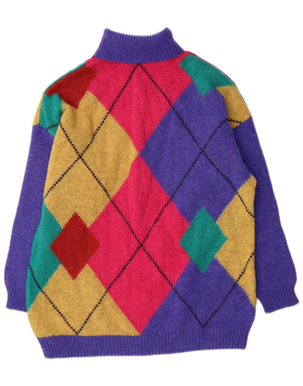 Benetton Damen-Pullover mit Rollkragen, Gr. 42, Größe L, mehrfarbig