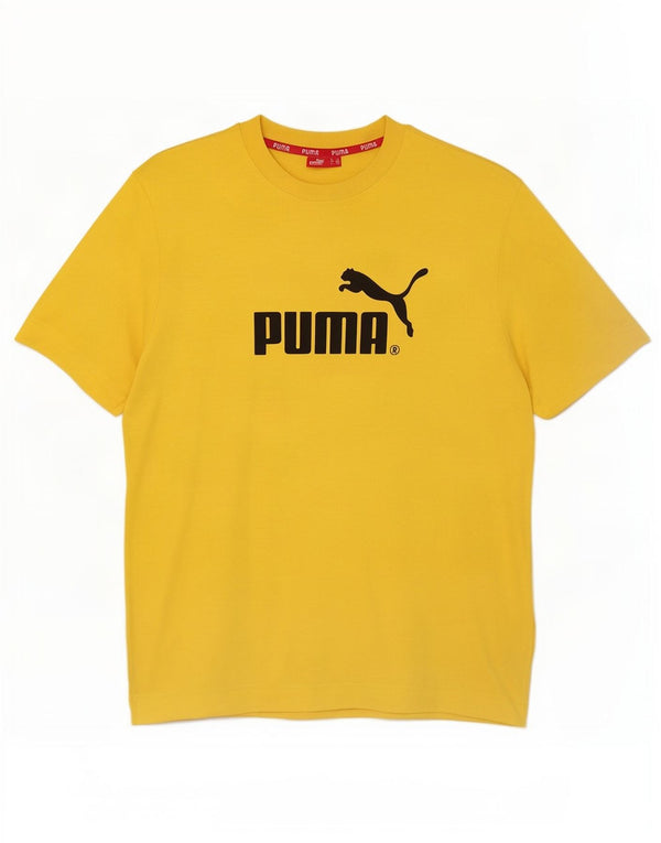 Puma T-Shirt Graphic Homme Jaune Moyen Coton