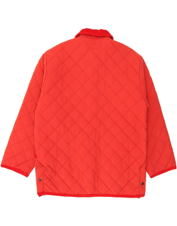 VINTAGE Mens Quilted Jacket UK 40 Large Red Polyamide Vintage Vintage and Second-Hand Vintage from Messina Hembry 