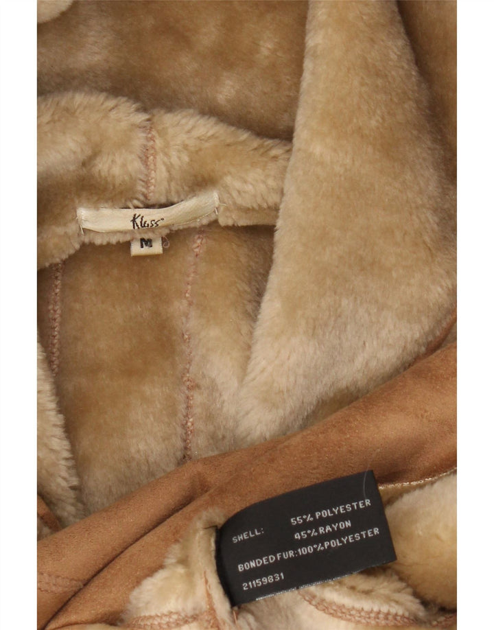 Giacca Sherpa con cappuccio da donna Klass UK 12 Poliestere beige medio