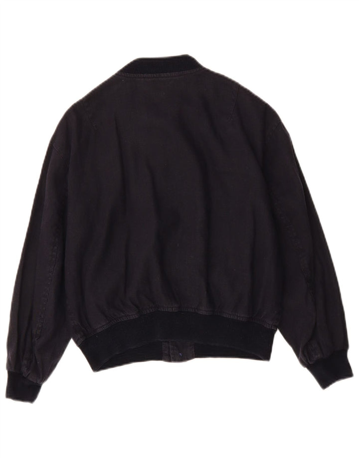 ARMANI JUNIOR Boys Bomber Jacket 9-10 Years Navy Blue Linen