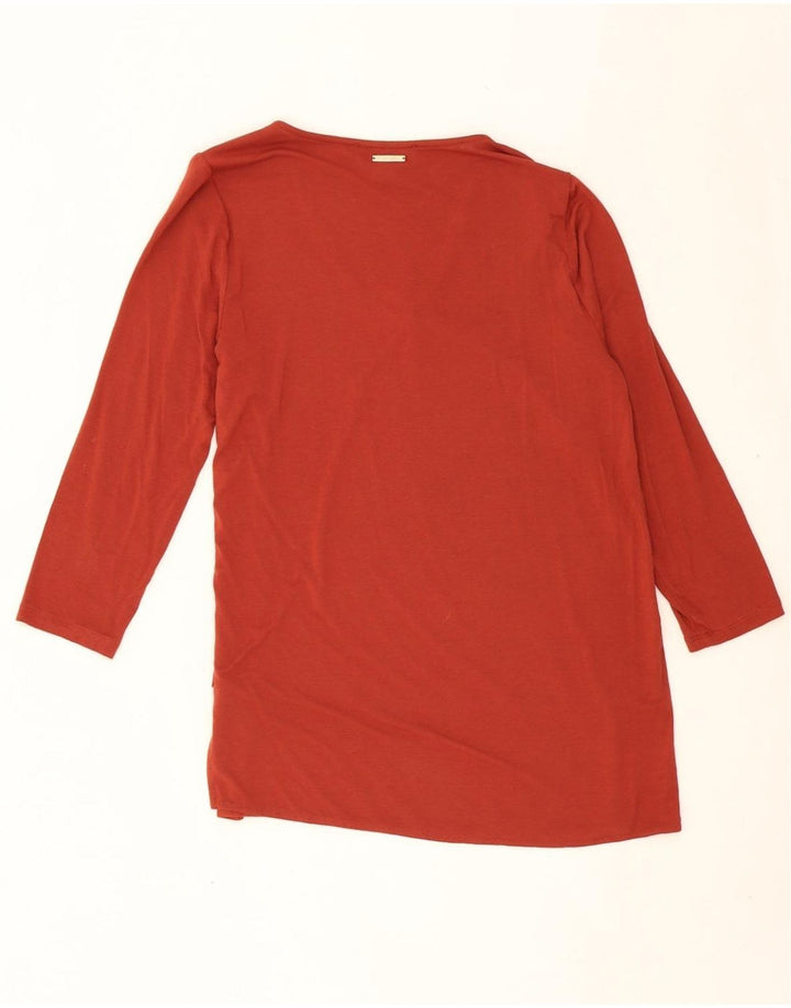 MICHAEL KORS Womens Oversized Long Sleeve Blouse Top UK 10 Small Orange Vintage Michael Kors and Second-Hand Michael Kors from Messina Hembry 