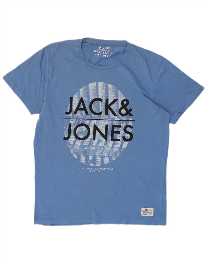 JACK & JONES Mens Graphic T-Shirt Top XL Blue