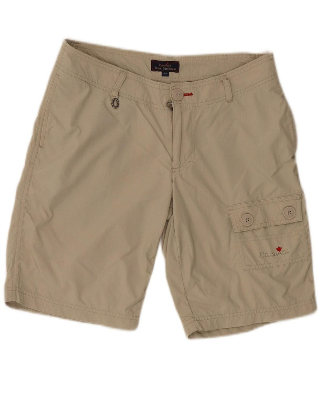 CANADIAN Womens Chino Shorts IT 44 Medium W30 Grey Polyamide Vintage Canadian and Second-Hand Canadian from Messina Hembry 