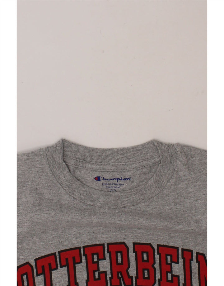 CHAMPION Boys Graphic T-Shirt Top 6-7 Years Small Grey Vintage Champion and Second-Hand Champion from Messina Hembry 