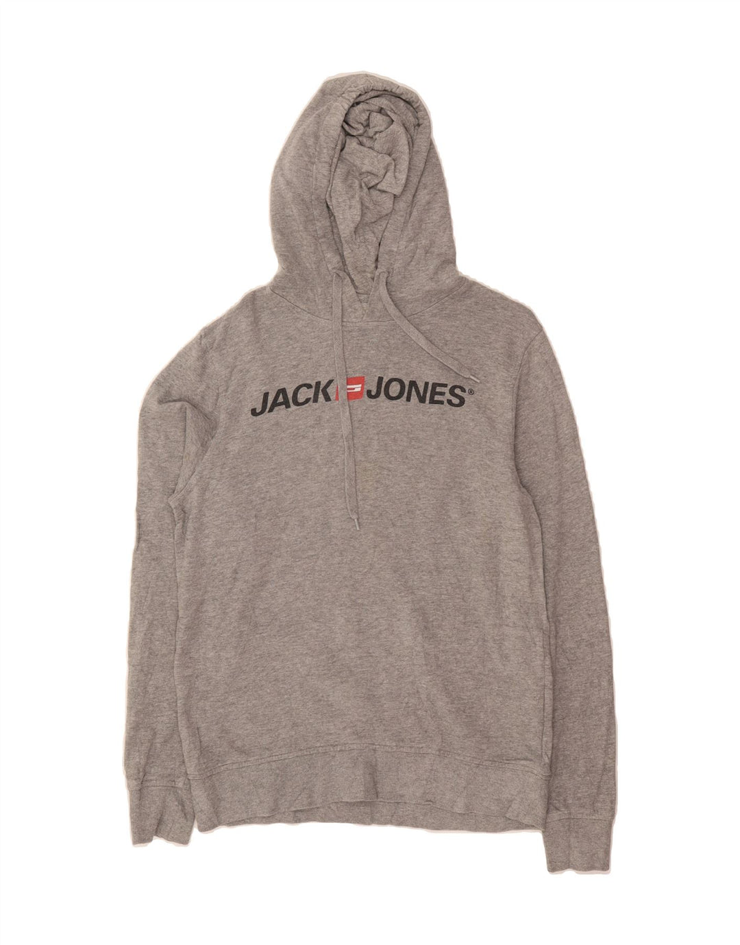JACK & JONES Mens Graphic Hoodie Jumper Large Grey Cotton Vintage Jack & Jones and Second-Hand Jack & Jones from Messina Hembry 