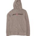 JACK & JONES Mens Graphic Hoodie Jumper Large Grey Cotton Vintage Jack & Jones and Second-Hand Jack & Jones from Messina Hembry 