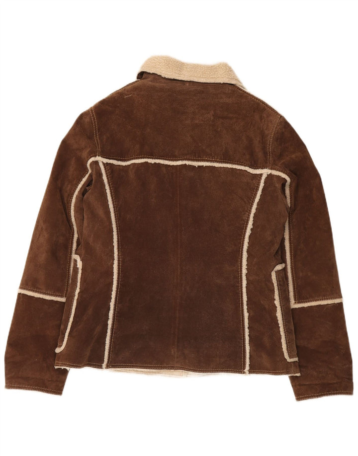 Conbipel Damen Shearling Jacke IT 48 XL Braunes Leder