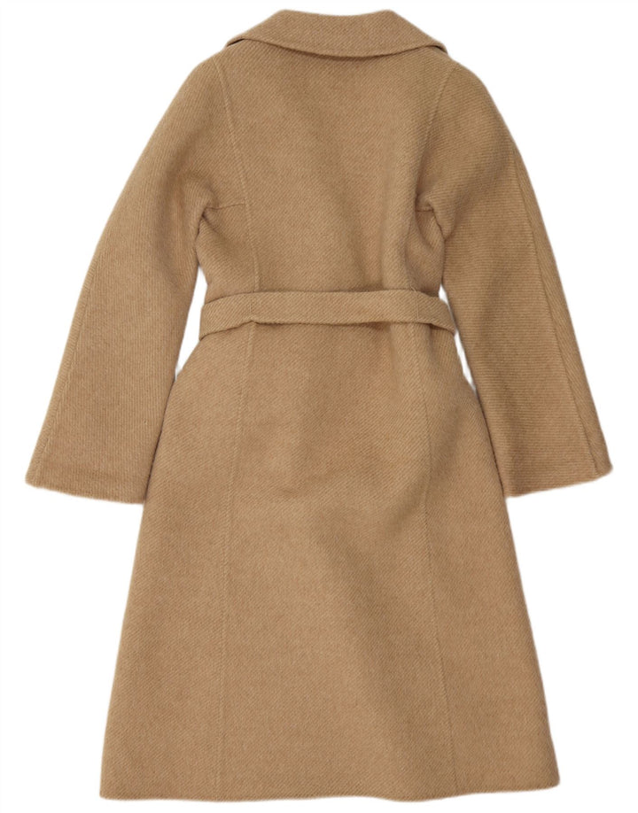 vintage Femme Double Breasted Coat IT 42 Laine d’Alpaga Beige Moyen