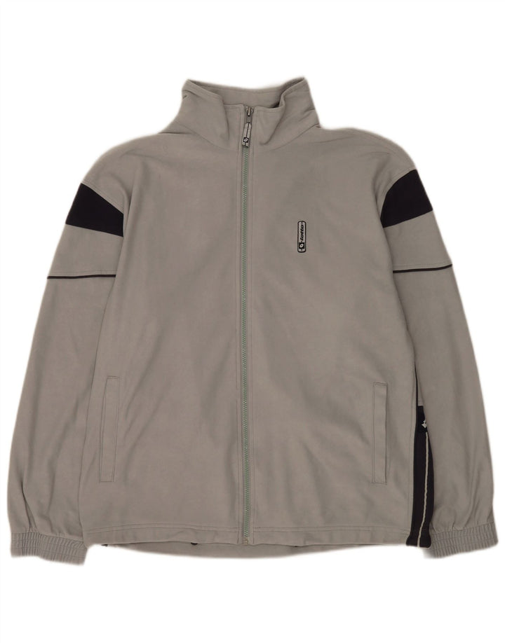 Lotto Mens Tracksuit Top Jacket Large Grey Polyester
