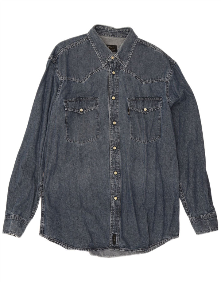Chemise en jean Brooksfield Homme XL Bleu Coton