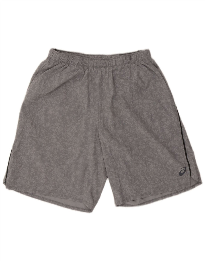 Asics Mens Sport Shorts Médio Cinza Camuflagem Poliéster
