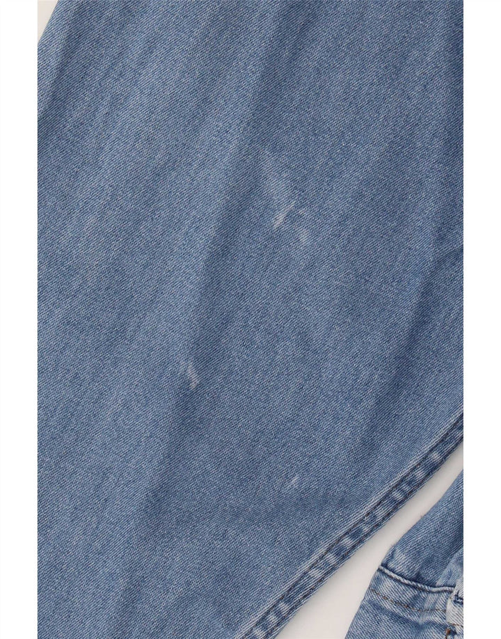 Vintage Mens Denim Shirt Large Blue Cotton