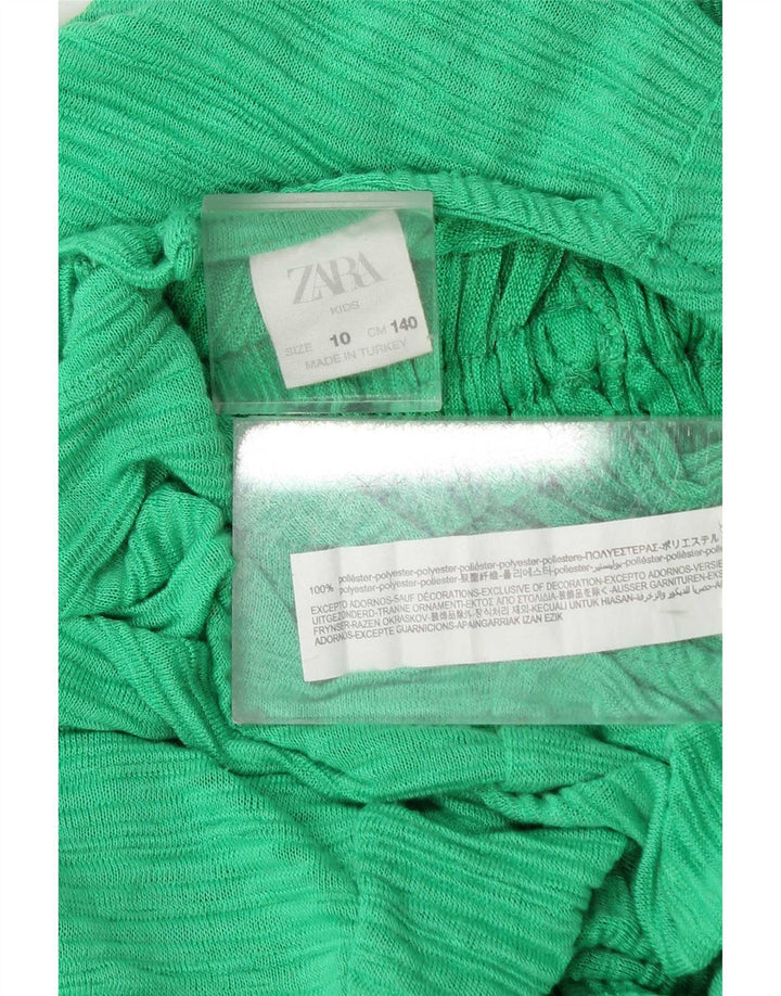 Zara Girls Jumpsuit 9-10 Years  Green Polyester