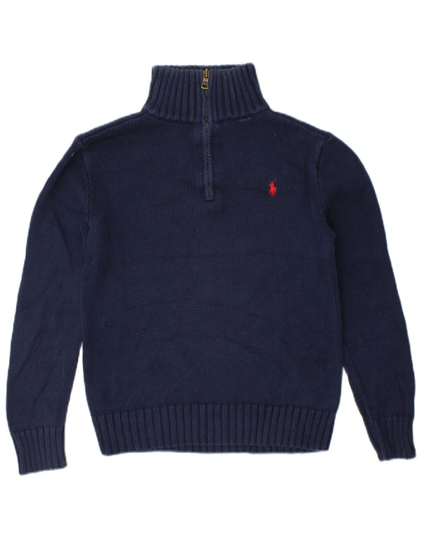 Polo Ralph Lauren drenge sweater med lynlåshals 10-11 år medium marineblå