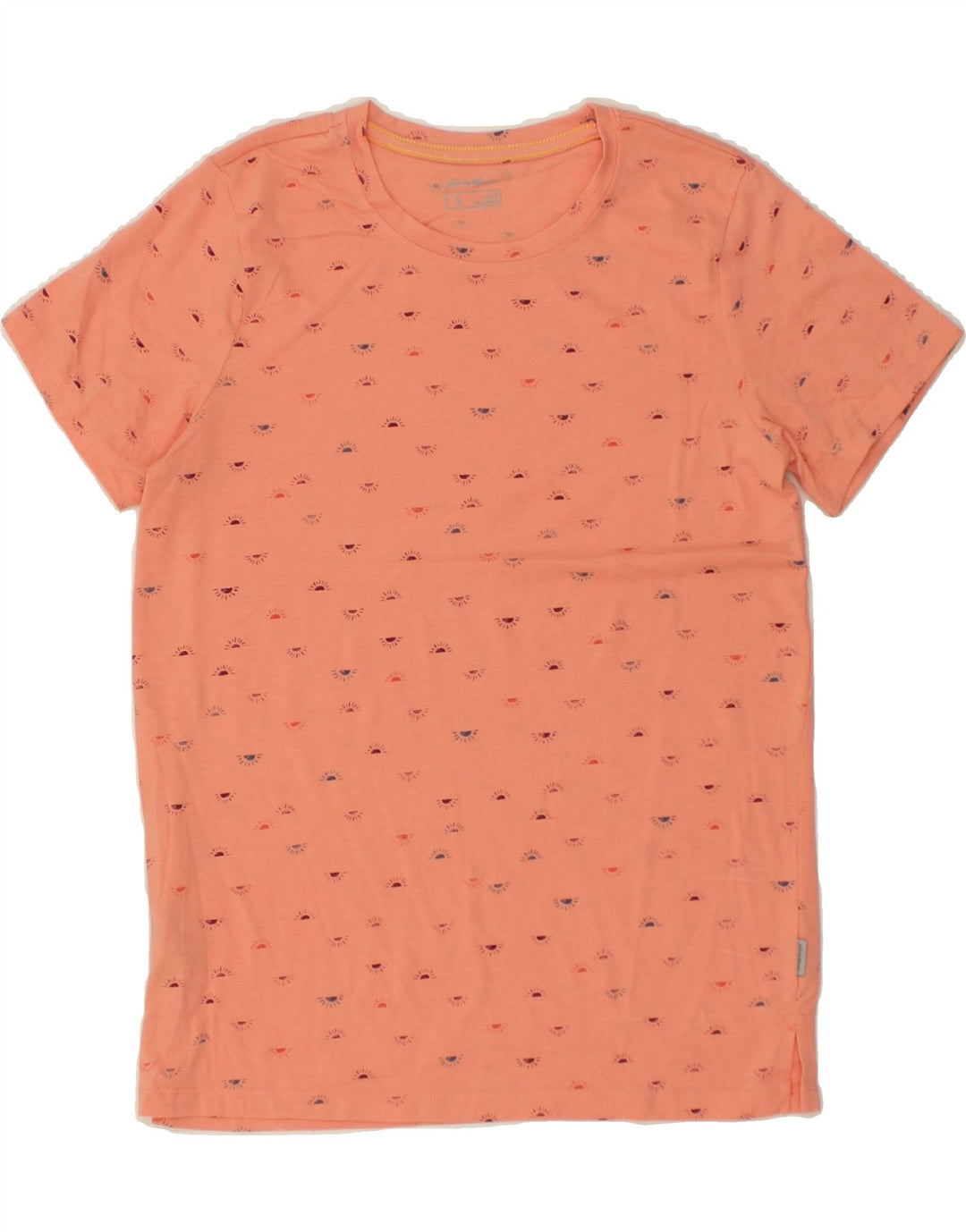 EDDIE BAUER Womens Graphic T-Shirt Top UK 10 Small Orange Cotton | Vintage Eddie Bauer | Thrift | Second-Hand Eddie Bauer | Used Clothing | Messina Hembry 