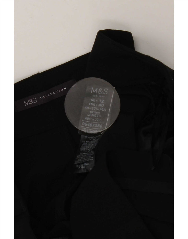 Gonna a tubino da donna Marks & Spencer UK 12 media W30 poliestere nero