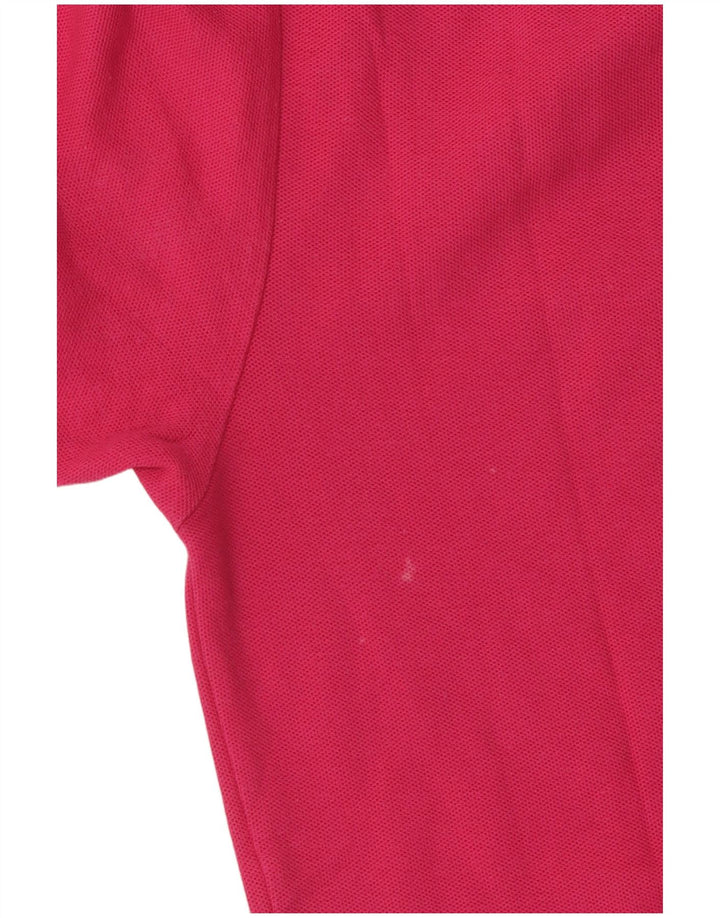 Fila Mens Polo Shirt IT 48 Medium Pink Cotton