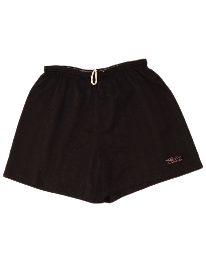 Umbro Short de Sport Homme Large Noir Rayé Polyester