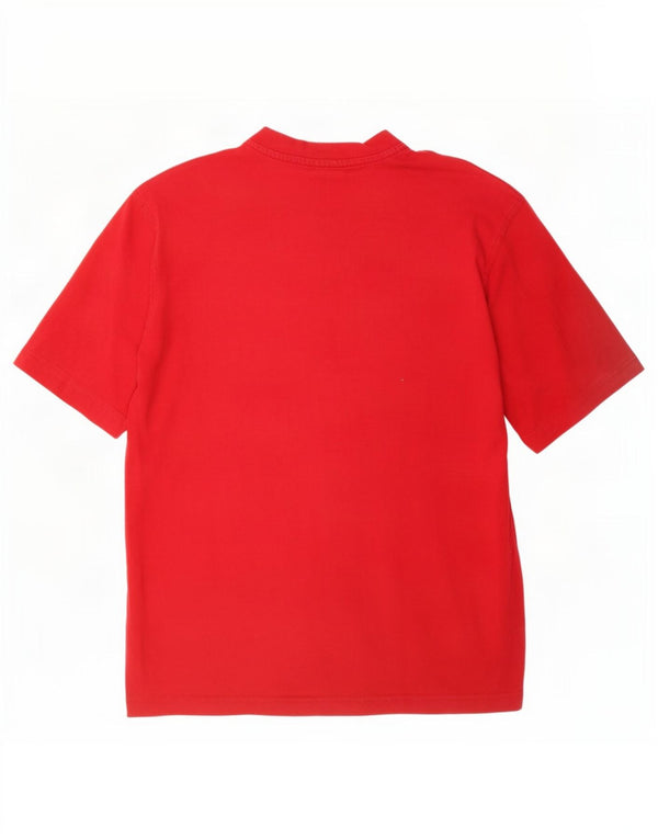 Puma Mens Graphic T-Shirt Top Pequeno Algodão Vermelho