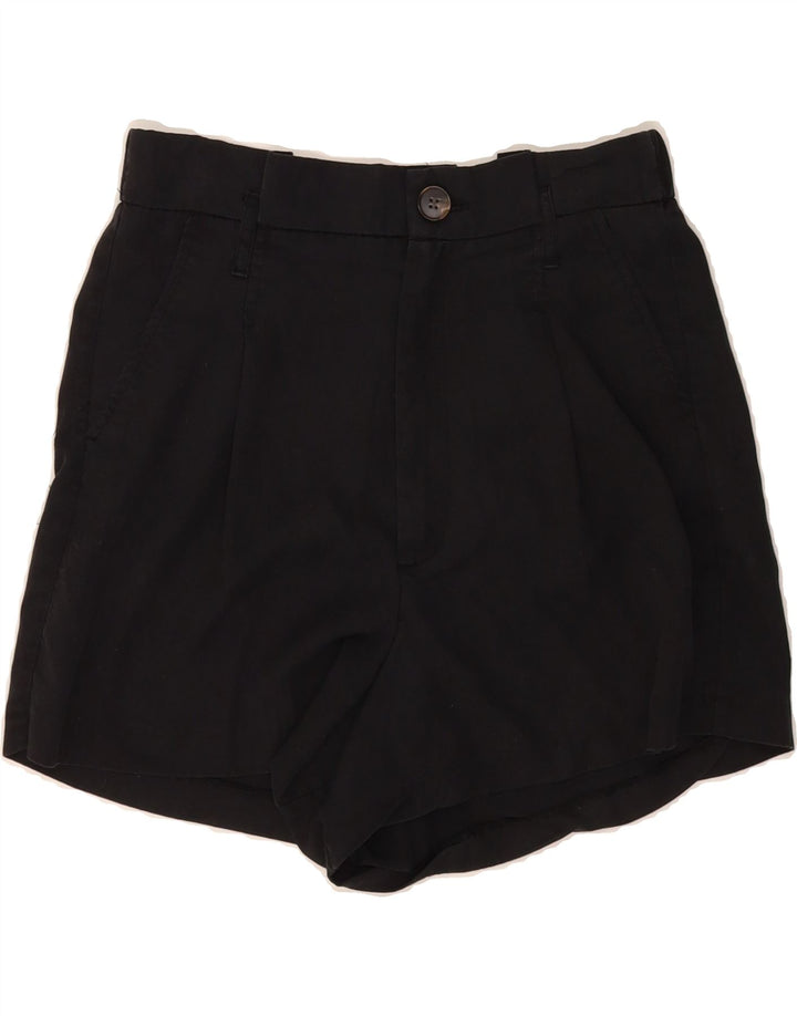 ZARA Womens Chino Shorts Small W26 Black Lyocell Vintage Zara and Second-Hand Zara from Messina Hembry 