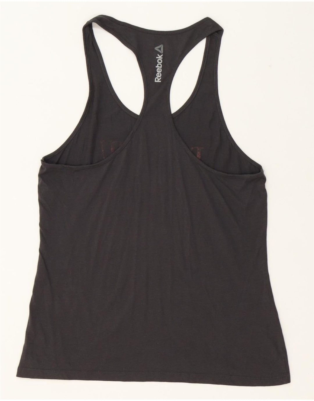 REEBOK Womens Graphic Vest Top UK 14 Large Black Vintage Reebok and Second-Hand Reebok from Messina Hembry 