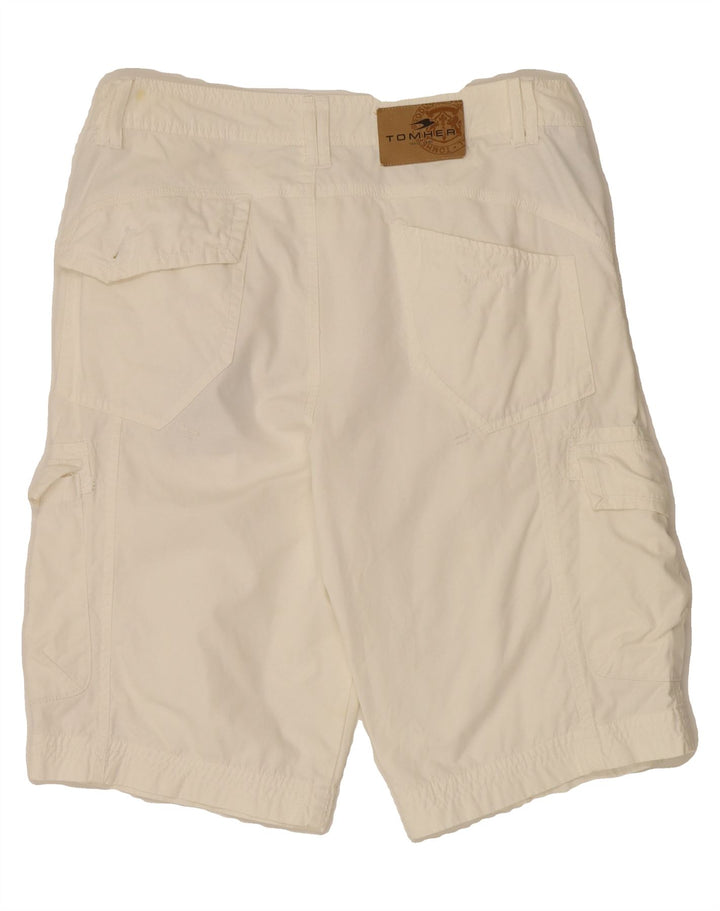 VINTAGE Mens Cargo Shorts W36 Large White Cotton Vintage Vintage and Second-Hand Vintage from Messina Hembry 