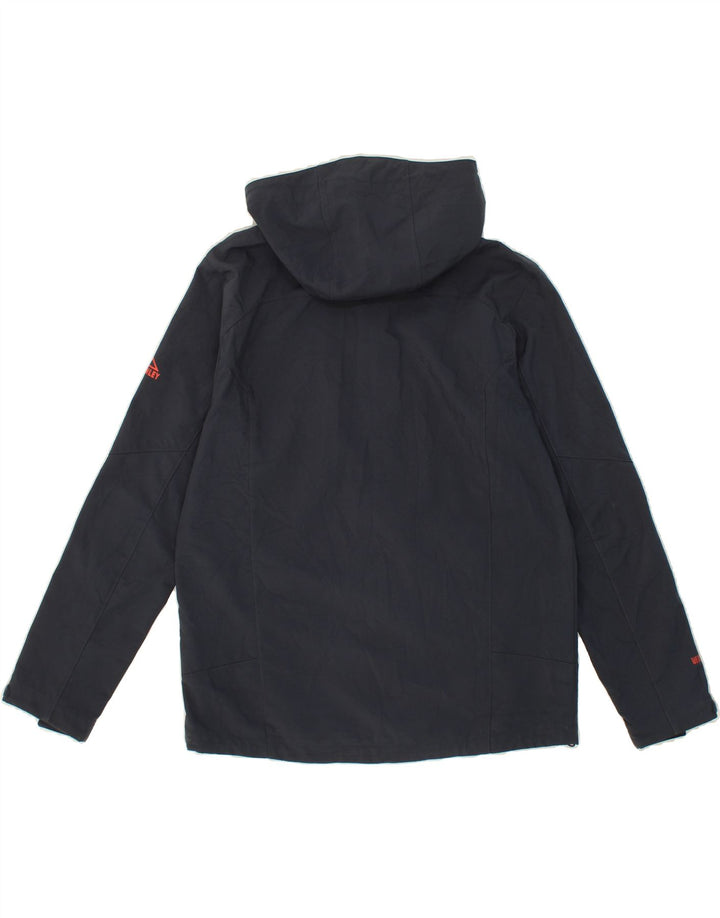 MCKINLEY Mens Hooded Windbreaker Jacket UK 38 Medium Navy Blue Polyester Vintage McKinley and Second-Hand McKinley from Messina Hembry 