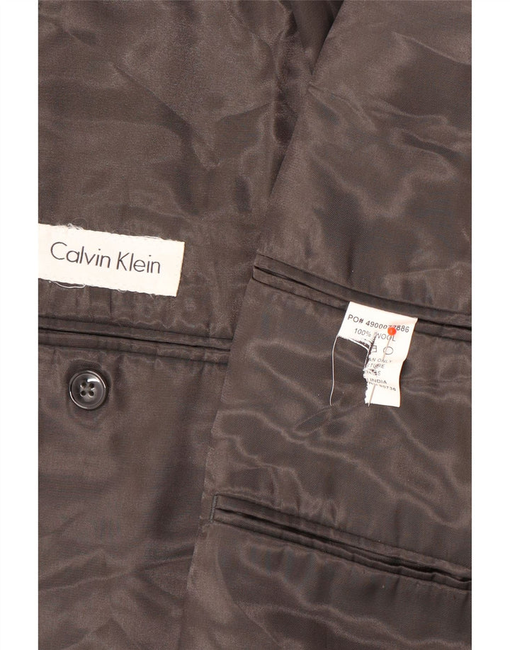 Calvin Klein Herre 2-knaps blazerjakke UK 40 Stor grå uld