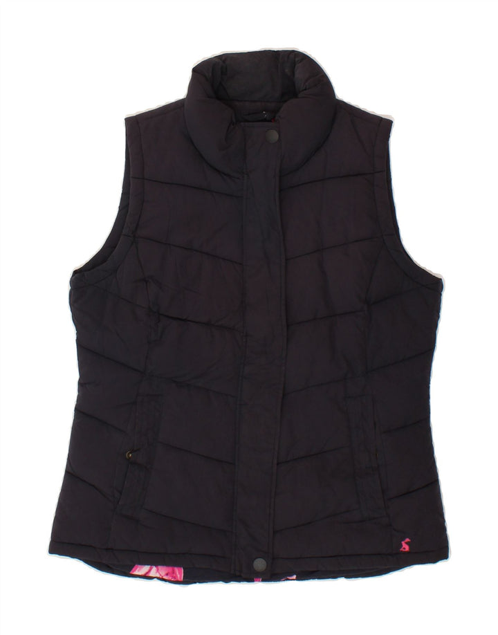 JOULES Womens Padded Gilet UK 12 Medium Navy Blue Polyester Vintage Joules and Second-Hand Joules from Messina Hembry 
