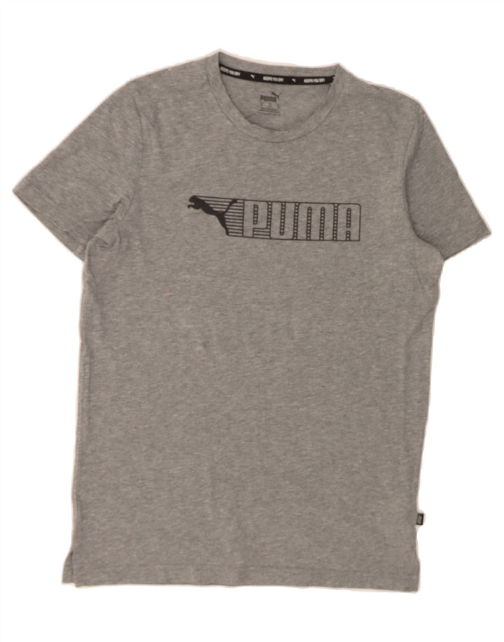 PUMA Mens Graphic T-Shirt Top Medium Grey Cotton Vintage Puma and Second-Hand Puma from Messina Hembry 