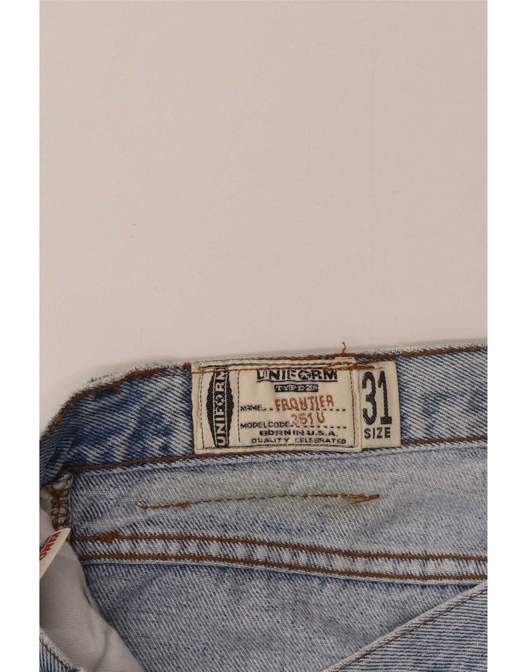 Uniform Mens Straight Jeans W31 L30 Blue Cotton