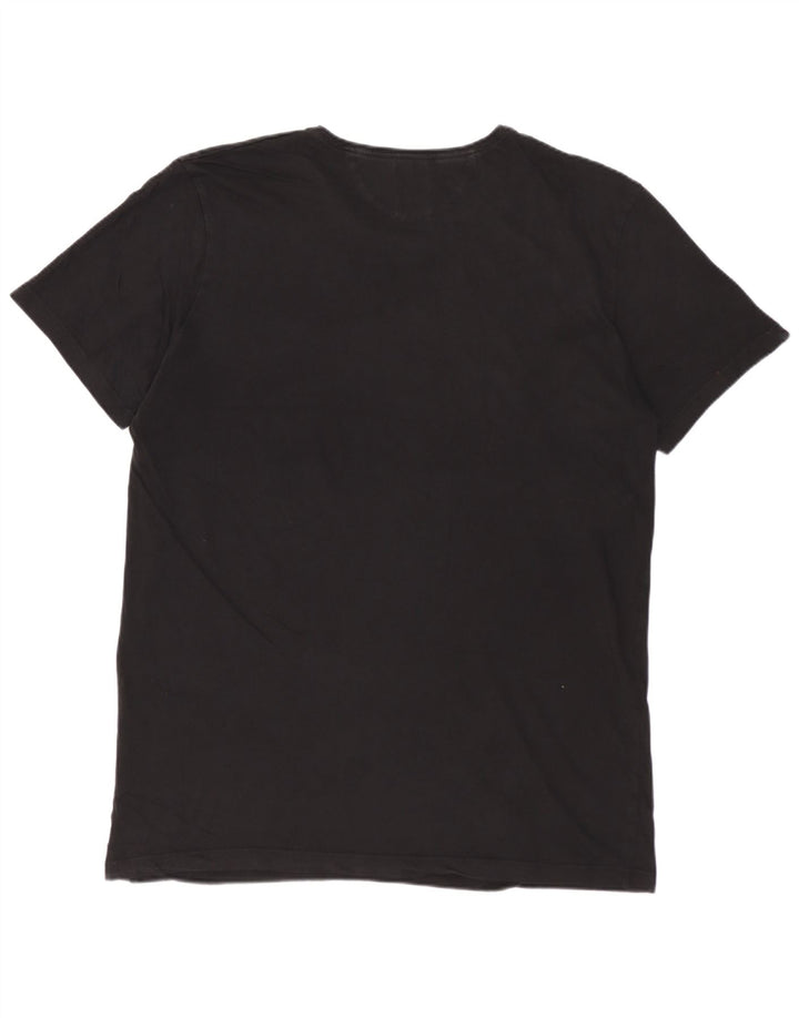 Ανδρικό T-Shirt ZARA Top Large Μαύρο