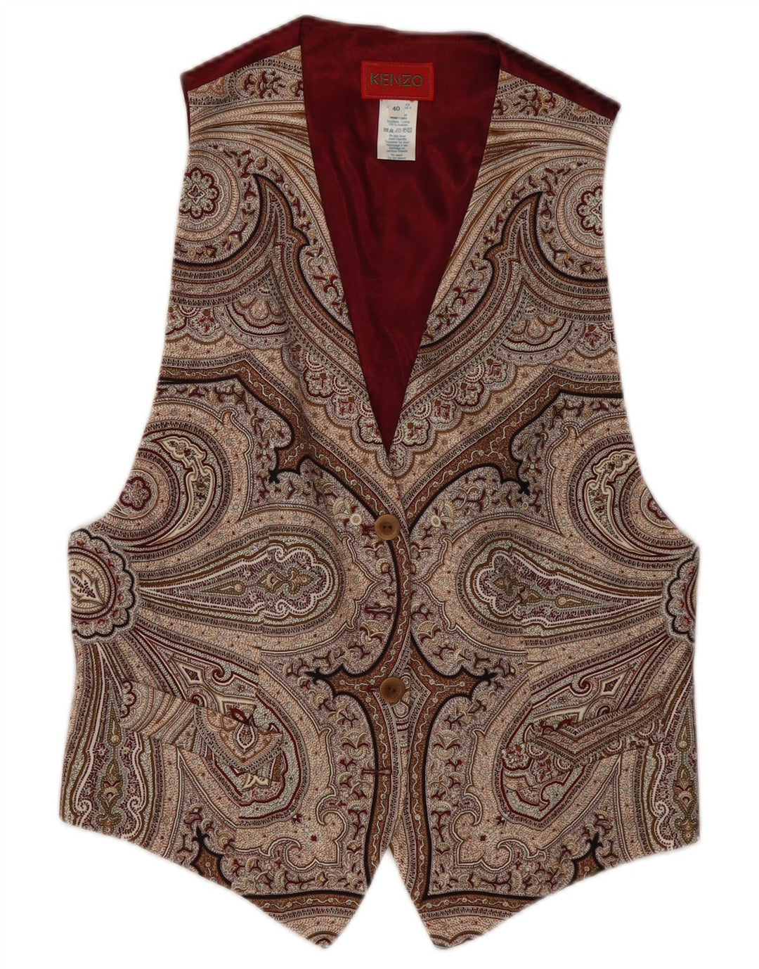 Gilet da donna Kenzo EU 40 Lana Paisley multicolore medio